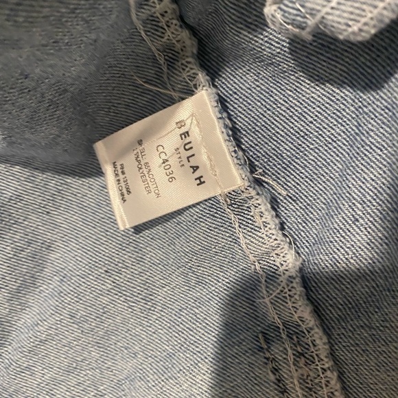 Beulah Custom Painted Pollock Oversized Denim Jean Jacket - Picture 7 of 8